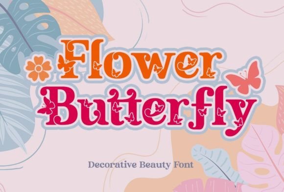 Flower Butterfly Font for Elegant Business Branding