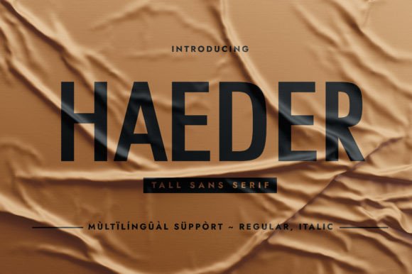 Haeder: A Tall Condensed Sans Serif for Editorial Impact