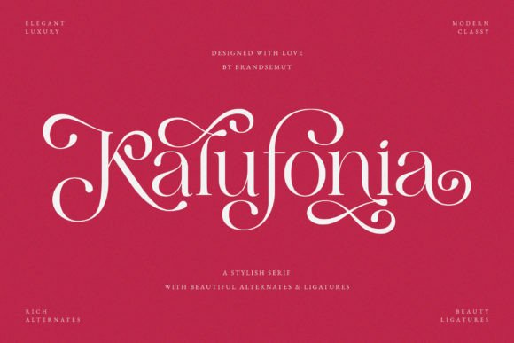 Kalufonia Font for Web Design