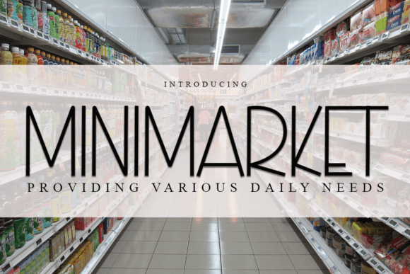 Minimarket: A Modern Script Font for Small Business Branding