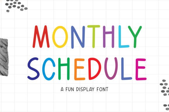 Monthly Schedule: A Handwritten Font for Web Design